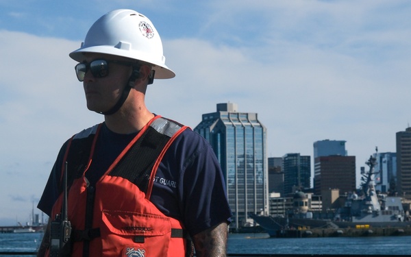 Coast Guard Cutter Northland transits Halifax Harbour, Nova Scotia