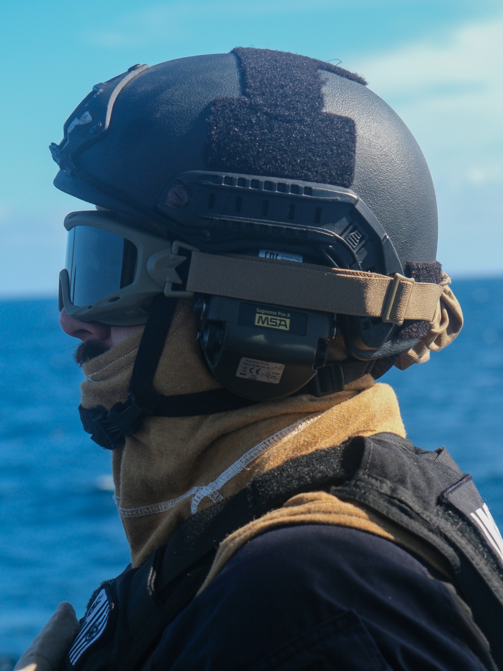 Coast Guard Cutter Northland crew members conduct gunnery exercise at sea