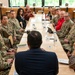 Representatives of the Consumer Financial Protection Bureau visit with JBER leadership, servicemembers, and military spouses