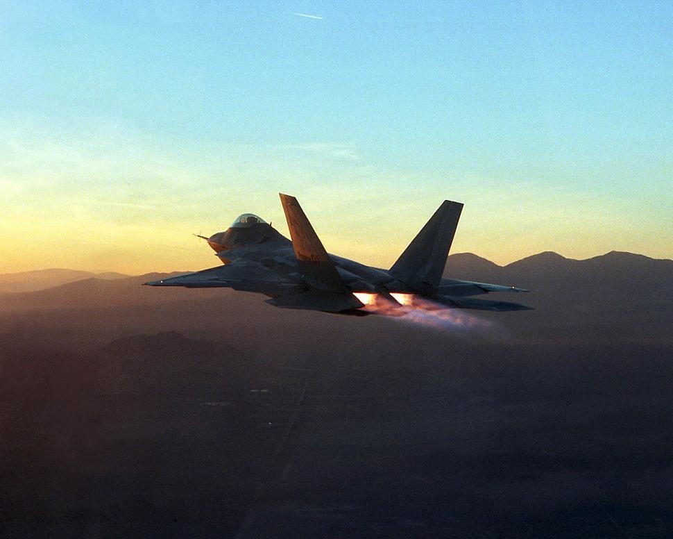 Compressor Research Facility-4-F-22 Dusk over mountains
