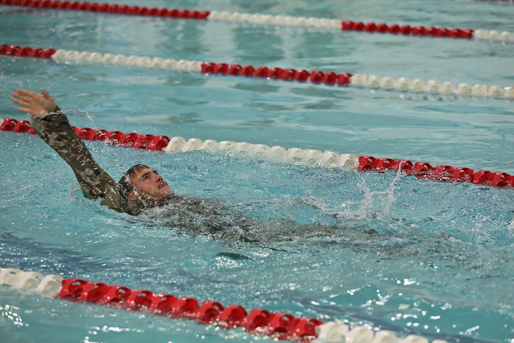 13th CSSB Soldiers Swim for Foreign Badge