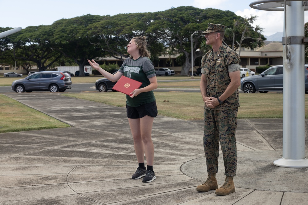 Civilian of the Quarter Ceremony on MCBH