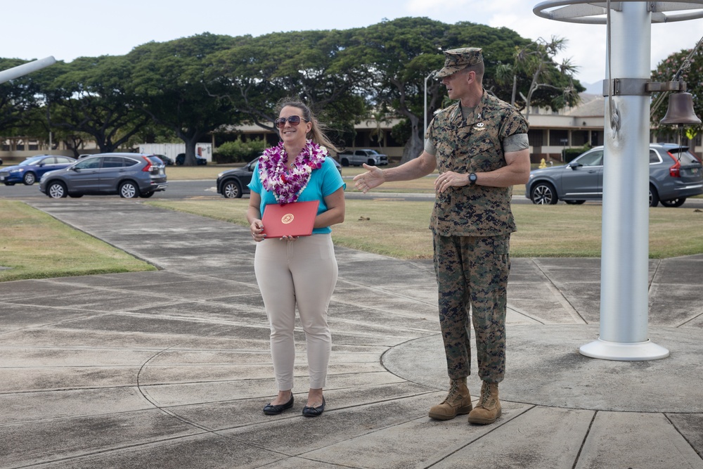 Civilian of the Quarter Ceremony on MCBH