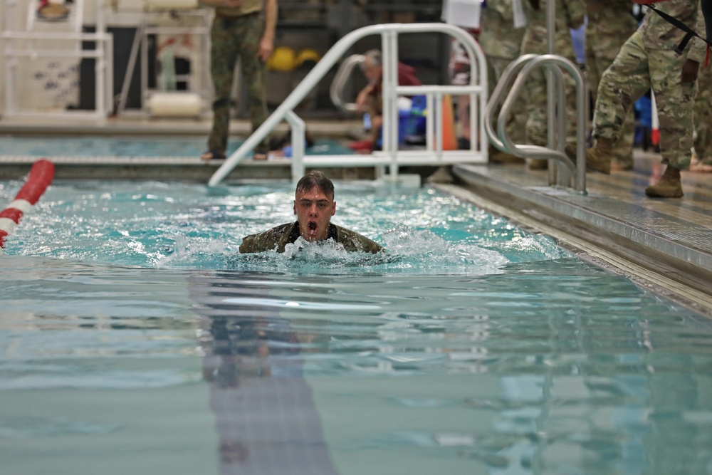 13th CSSB Soldiers Swim for Foreign Badge