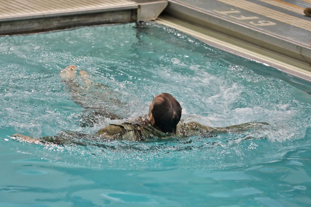 13th CSSB Soldiers Swim for Foreign Badge