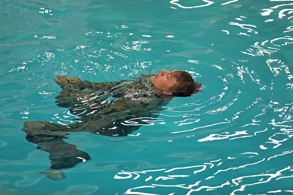 13th CSSB Soldiers Swim for Foreign Badge