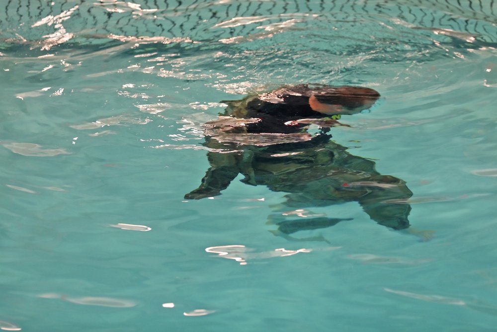 13th CSSB Soldiers Swim for Foreign Badge