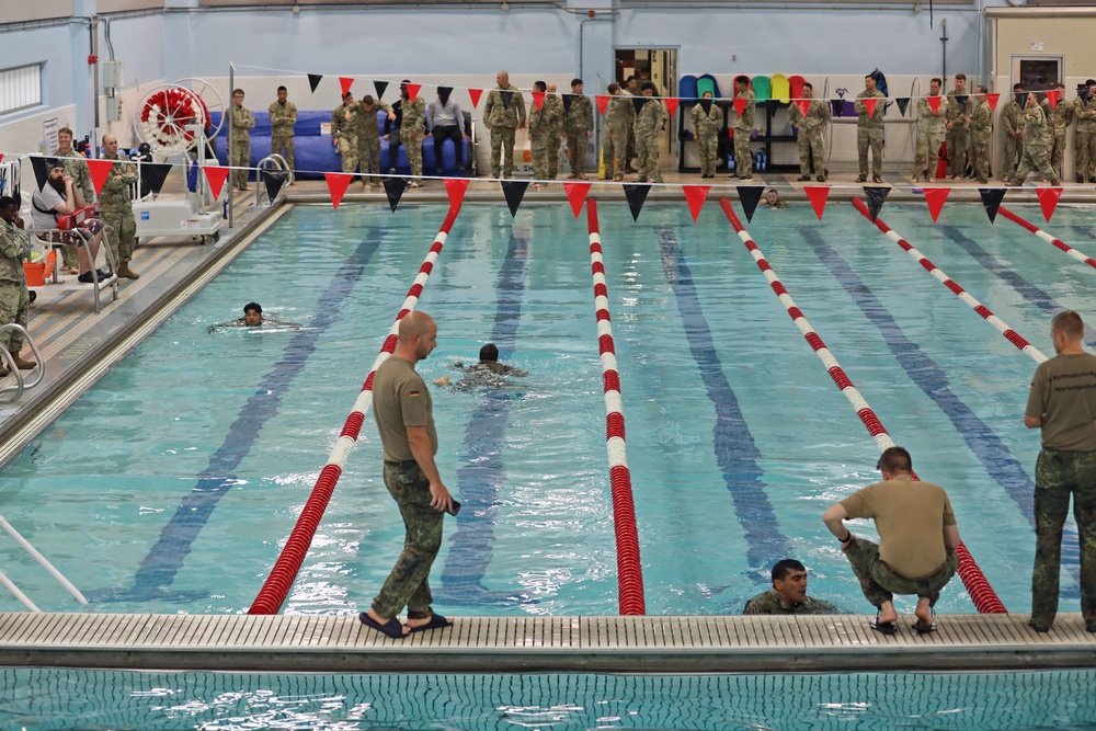 13th CSSB Soldiers Swim for Foreign Badge