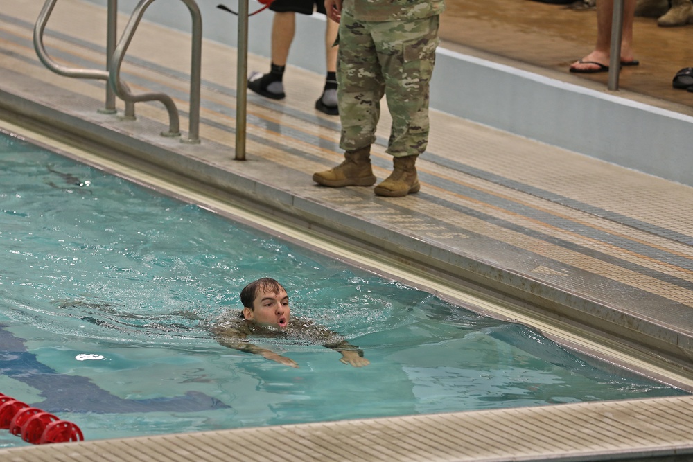 13th CSSB Soldiers Swim for Foreign Badge