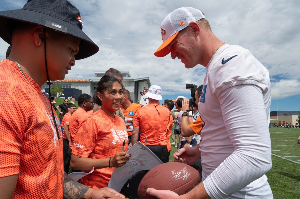 Denver Broncos host U.S. service members to train at their camp