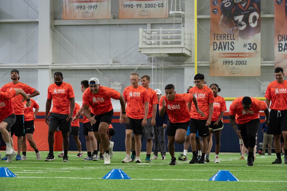 Denver Broncos host U.S. service members to train at their camp