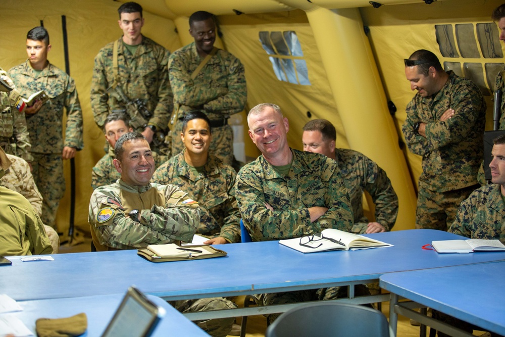 U.S. and Chilean Marine Leadership Receive Commander’s Update Brief during Exercise UNITAS LXV