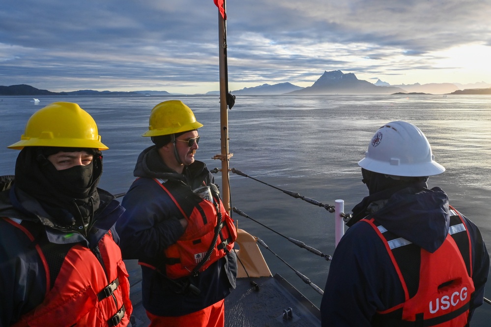 US Coast Guard Cutter Northland transits to Greenland