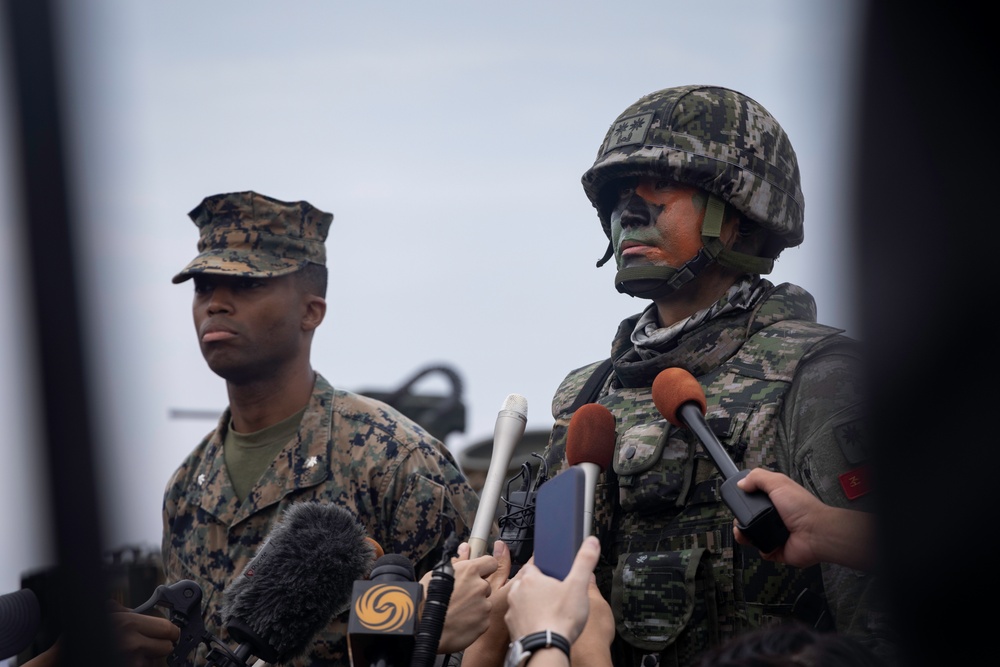 SY 24 | ROK-US Marines participate in interview during simulated amphibious assault