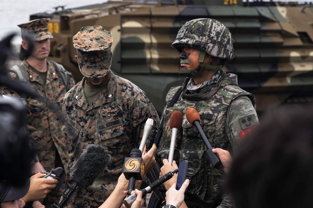 SY 24 | ROK-US Marines participate in interview during simulated amphibious assault