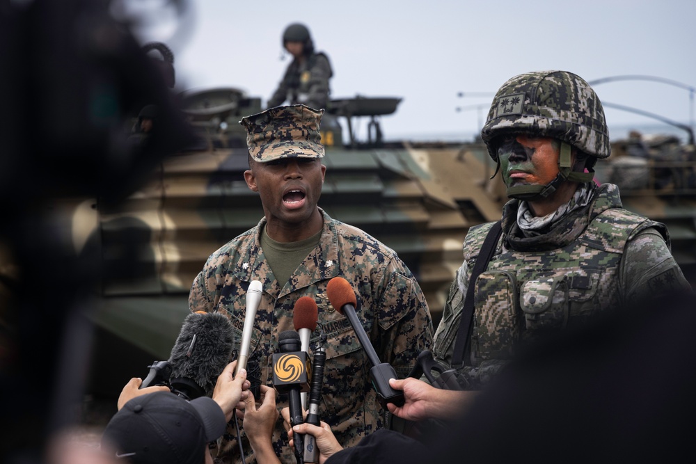 SY 24 | ROK-US Marines participate in interview during simulated amphibious assault