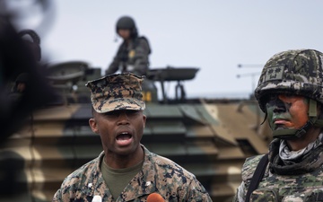 SY 24 | ROK-US Marines participate in interview during simulated amphibious assault