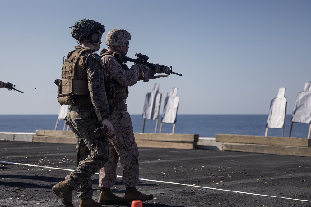 24th MEU (SOC) Deck Shoot Aboard USS New York (LPD 21)