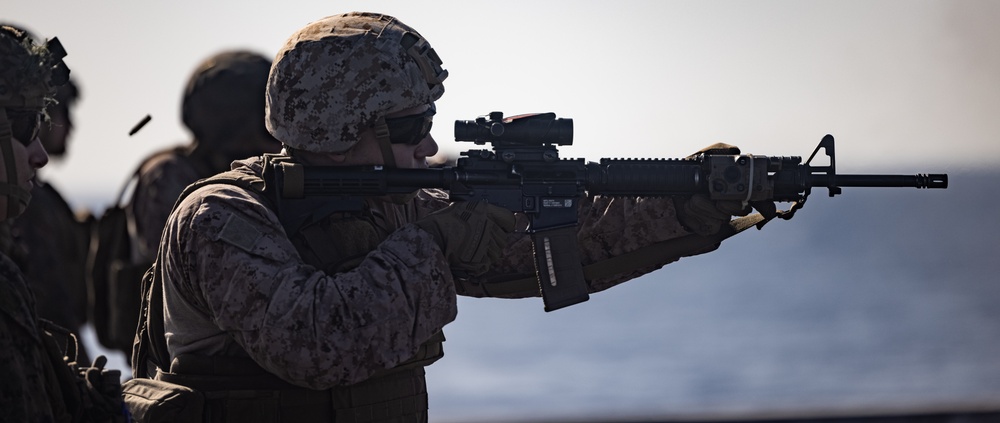 24th MEU (SOC) Deck Shoot Aboard USS New York (LPD 21)