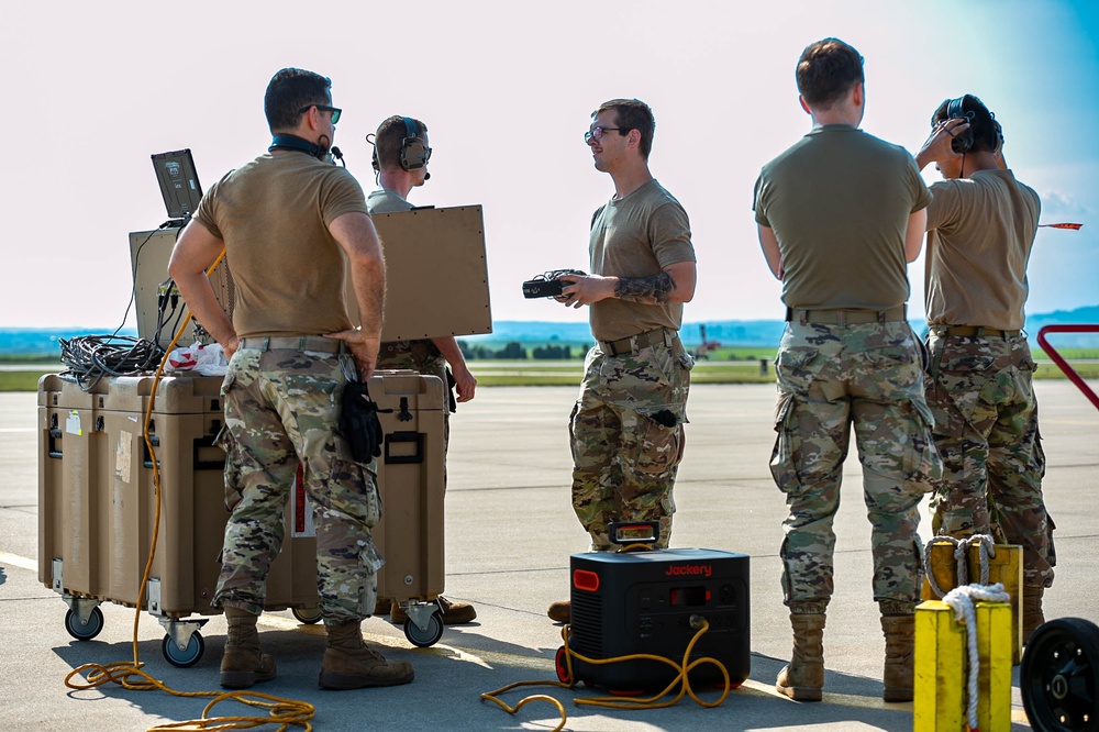 147th Attack Wing Maintainers Conduct Post-Flight Checks on MQ-9 Reaper