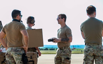 147th Attack Wing Maintainers Conduct Post-Flight Checks on MQ-9 Reaper