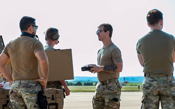 147th Attack Wing Maintainers Conduct Post-Flight Checks on MQ-9 Reaper