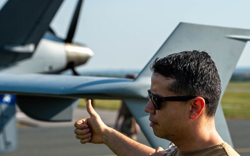 147th Attack Wing Maintainers Conduct Post-Flight Checks on MQ-9 Reaper