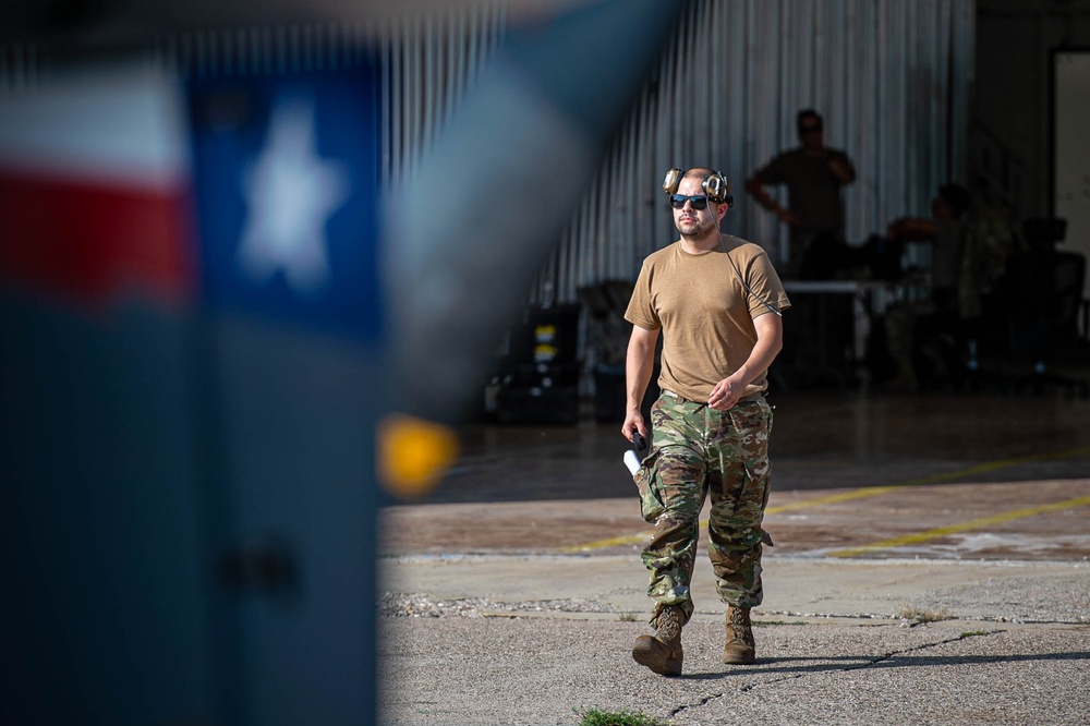 147th Attack Wing Maintainers Conduct Post-Flight Checks on MQ-9 Reaper