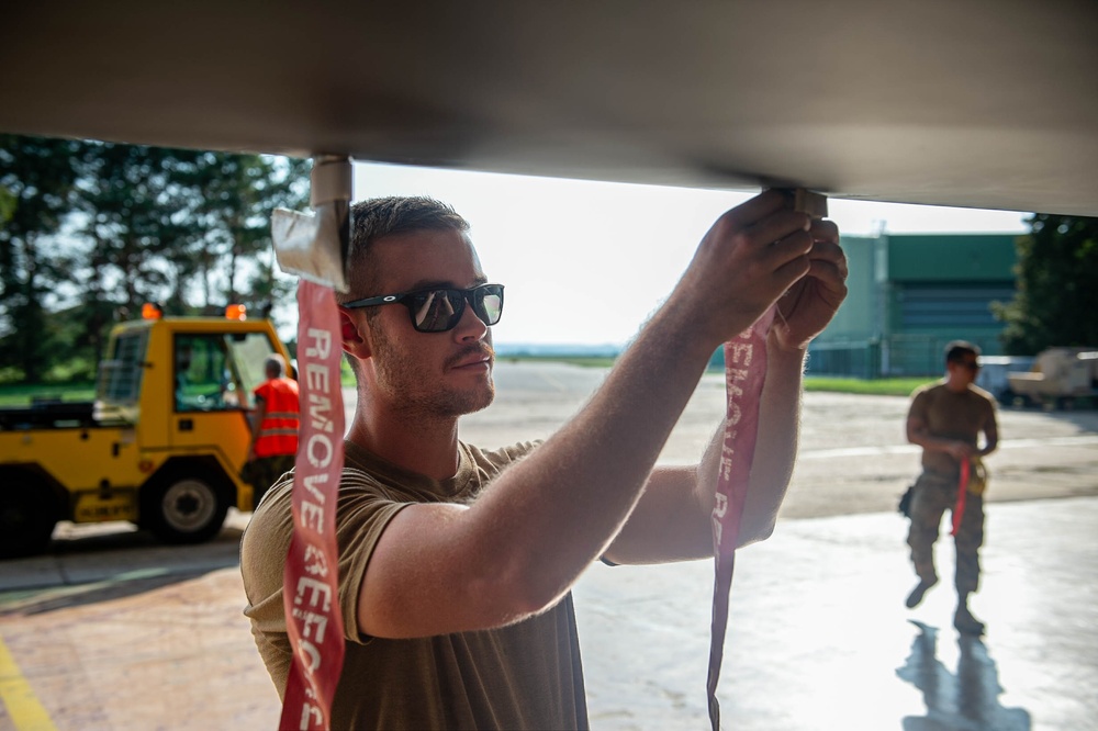 147th Attack Wing Maintainers Conduct Post-Flight Checks on MQ-9 Reaper