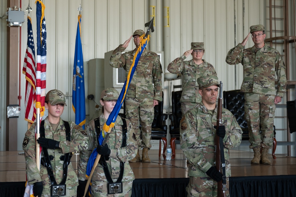 4 MXG holds a change of command ceremony