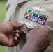 U.S. Navy Chief Religious Program Specialist Kenneth Armstead receives the Fleet Marine Force Warfare Insignia