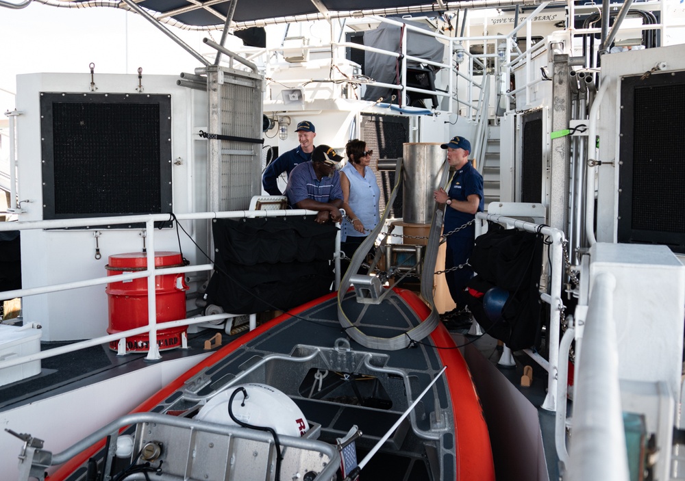 Coast Guard Cutter Angela McShan host family tour