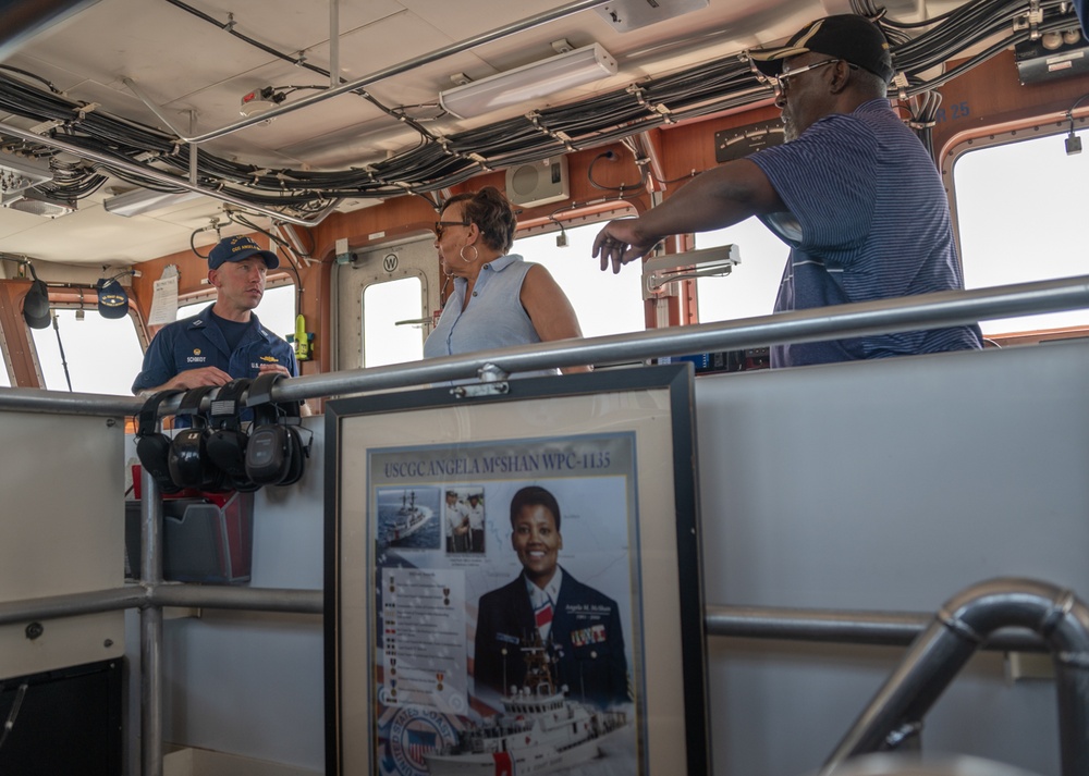 Coast Guard Cutter Angela McShan host family tour