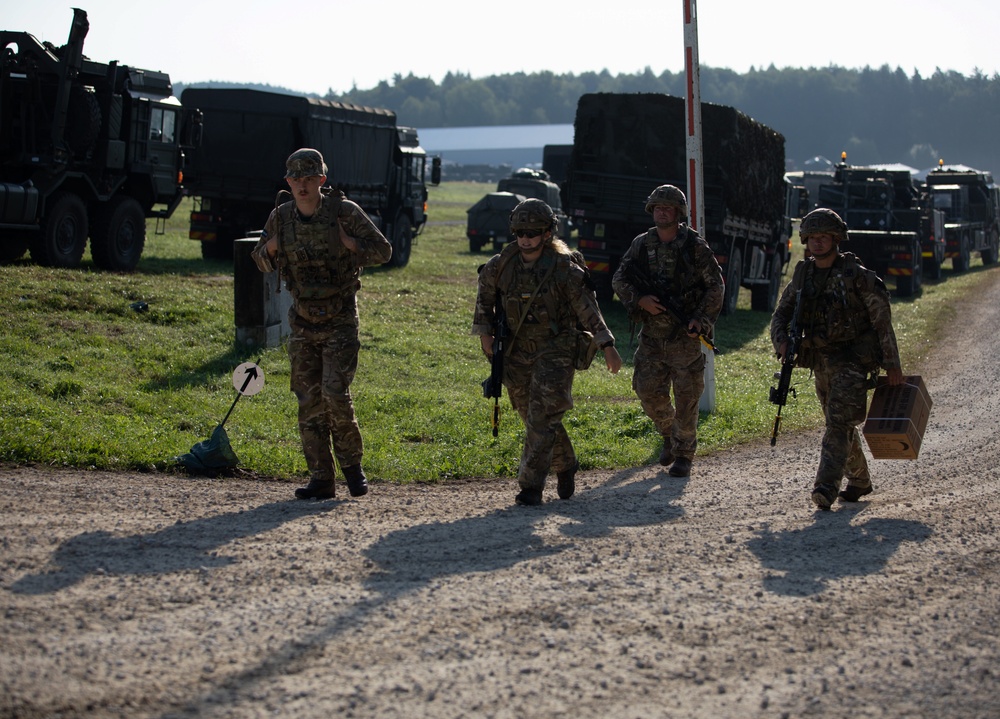 Soldiers conduct refugee response