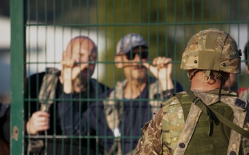 Soldiers conduct refugee response