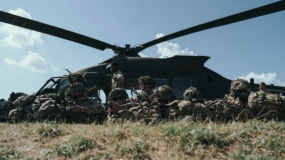 Sky Soldiers Conduct Cold Load Training On Blackhawk And Chinook Helicopters During Saber Junction 24