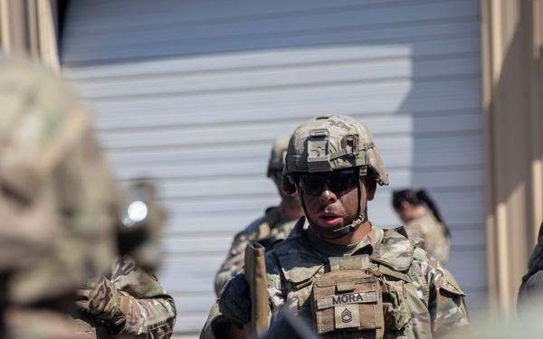 The 75th Field Artillery Brigade maneuvers the M142 High Mobility Artillery Rocket System during Southern Fenix 24