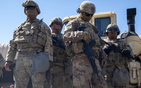 The 75th Field Artillery Brigade maneuvers the M142 High Mobility Artillery Rocket System during Southern Fenix 24