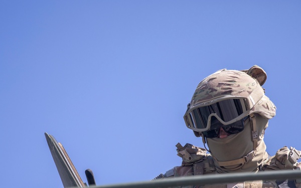 The 75th Field Artillery Brigade maneuvers the M142 High Mobility Artillery Rocket System during Southern Fenix 24