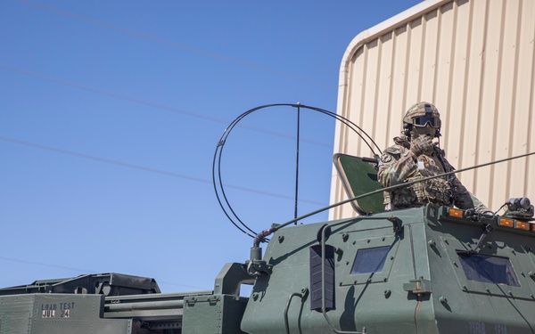 The 75th Field Artillery Brigade maneuvers the M142 High Mobility Artillery Rocket System during Southern Fenix 24
