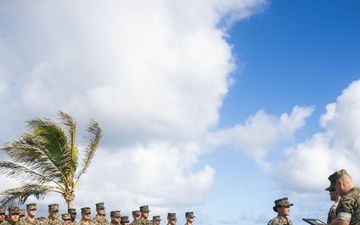 Sgt England from 3d MLR promotes to the rank of Staff Sergeant