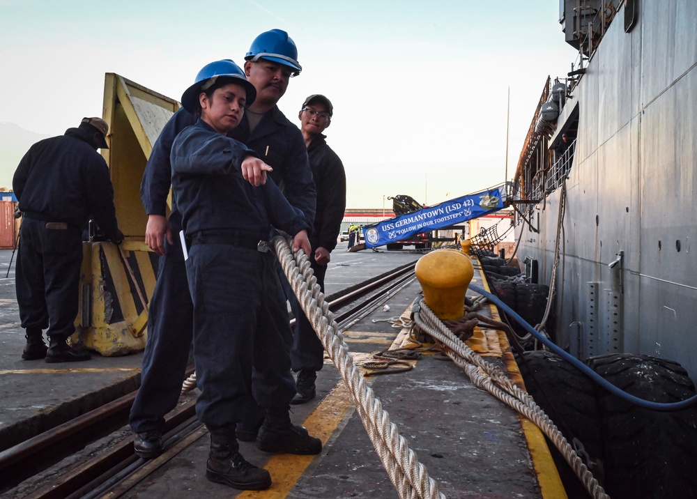 USS Germantown goes underway during UNITAS LXV