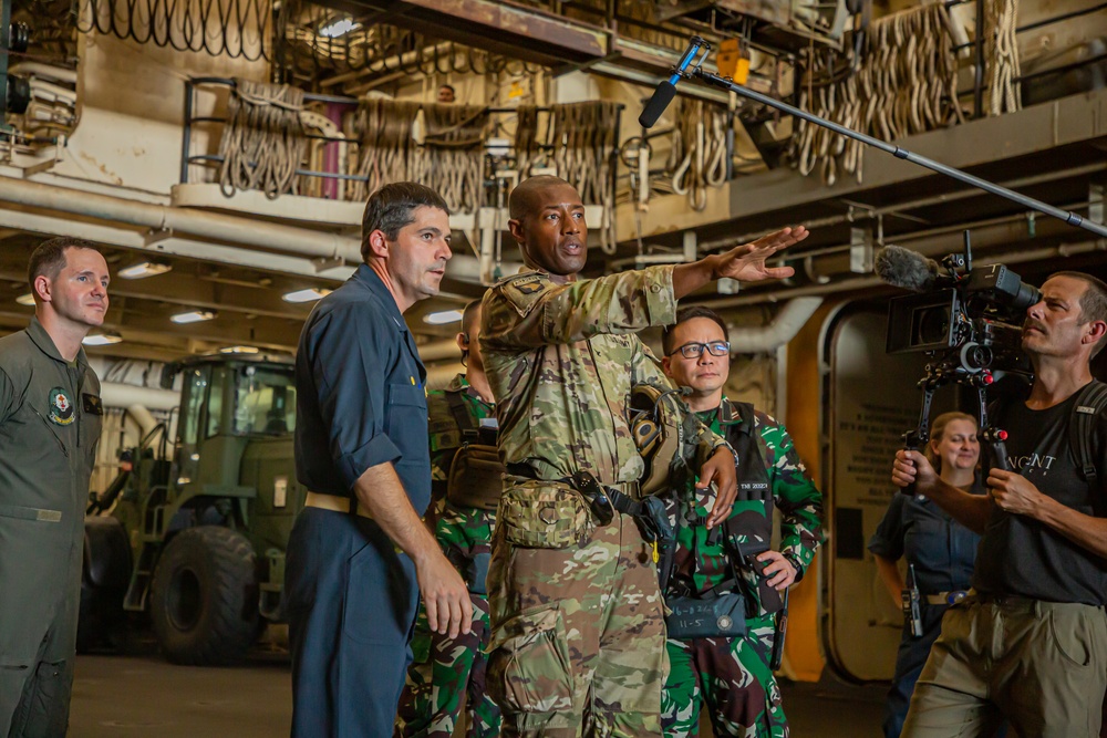 Col. Adisa King on the USS Green Bay