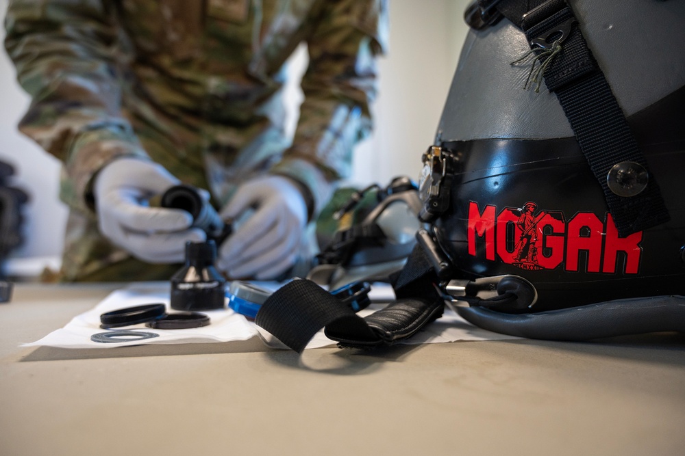 110th EBS Aircrew Flight Equipment Team prepares B-2 Spirit pilot gear