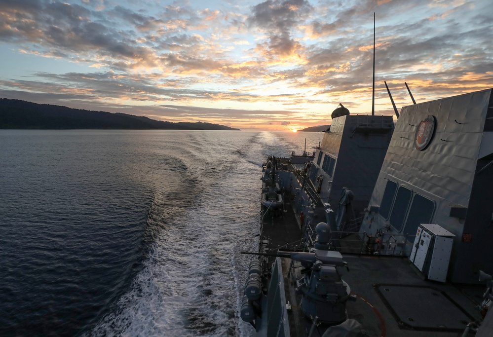 USS Dewey (DDG 105) Transits Sagewin Strait