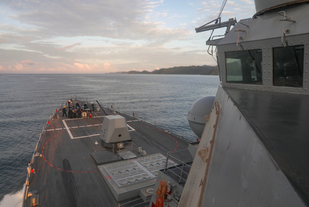 USS Dewey (DDG 105) Transits Sagewin Strait