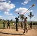U.S. Army Soldiers from the 610th Engineer Support Company, 864th Engineer Battalion, play volleyball with members of the Indonesian National Armed Forces during Super Garuda Shield 2024