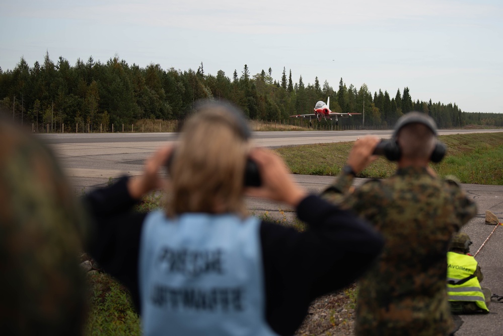 U.S. Air Force F-35 Lightning II makes historic first on highway in Finland