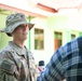 U.S. Army Sgt. 1st Class Kelly Carter of the 610th Engineer Support Company, 864th Engineer Battalion, is interviewed on her experience working with the Indonesian National Armed Forces, during Super Garuda Shield 2024