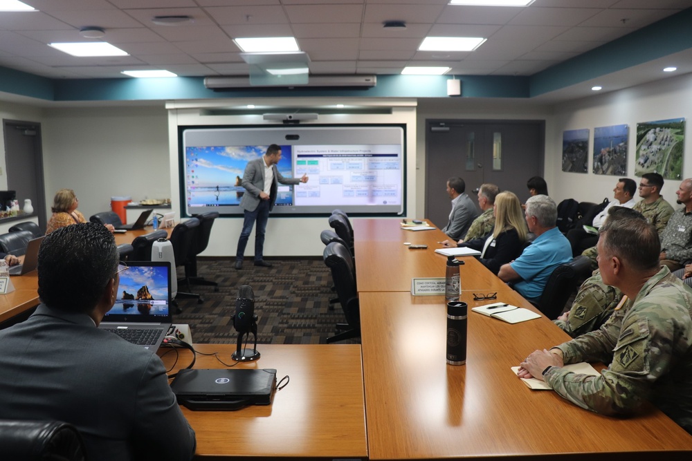 The U.S. Army Corps of Engineers Members Receive a Briefing at the Headquarters of the Puerto Rico Electric Power Authority